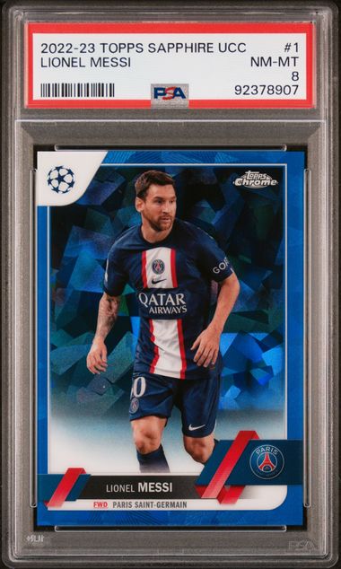 PSA 8 - Lionel Messi 2022-23 Topps Sapphire #1