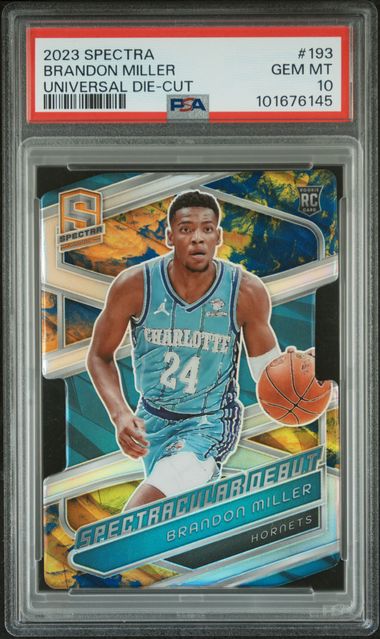 PSA 10 - Brandon Miller RC 2/8 2023-24 Panini Spectracular Universal Die Cut - Basketball