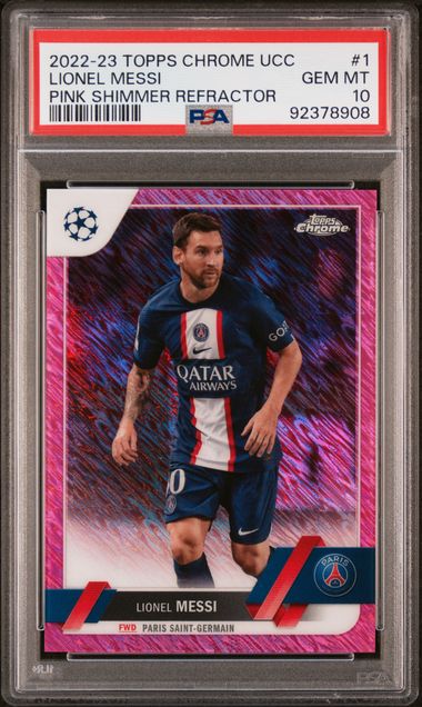 PSA 10 - Lionel Messi #1 2022-23 Topps Chrome Pink Shimmer /250