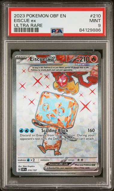 PSA 9 - Eiscue ex 210/197 SV Obsidian Flames - Pokemon