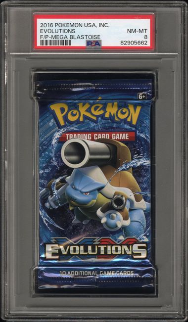 PSA 8 - XY Evolutions Mega Blastoise Foil Pack - Pokemon