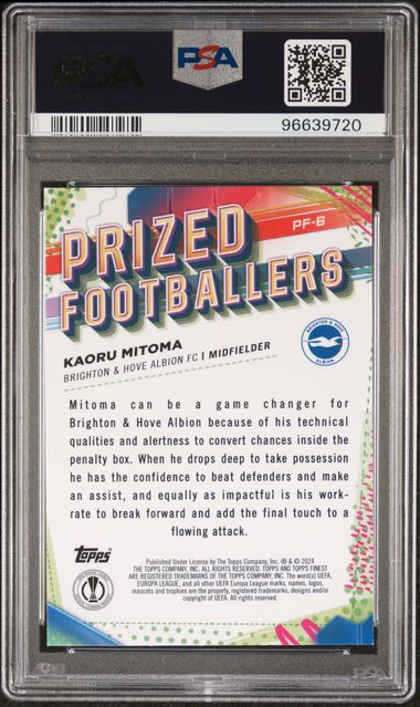 PSA 9 - Kaoru Mitoma 2023-24 PF6 Topps Prized Footballer - Football