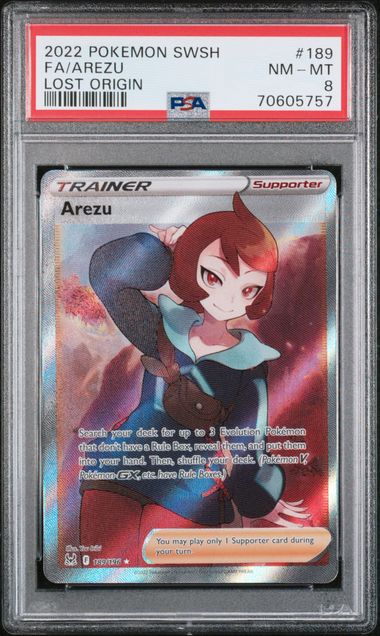 PSA 8 - Pokemon - Arezu - Lost Origin - 189/196