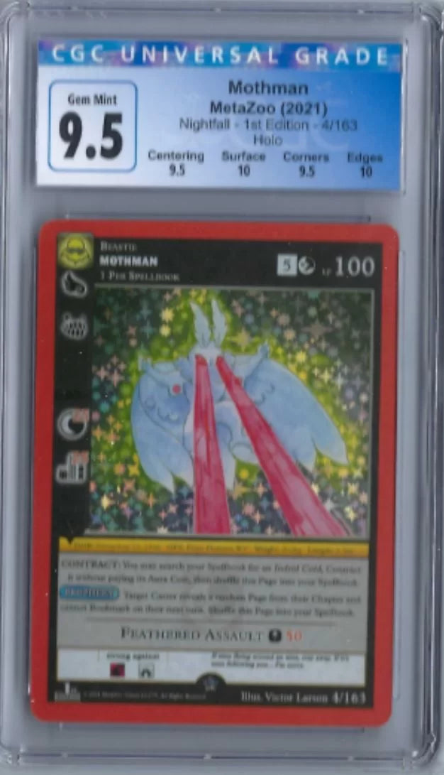 CGC 9.5 - Mothman  4/163 Nightfall - 1st Edition Full Holo - Metazoo