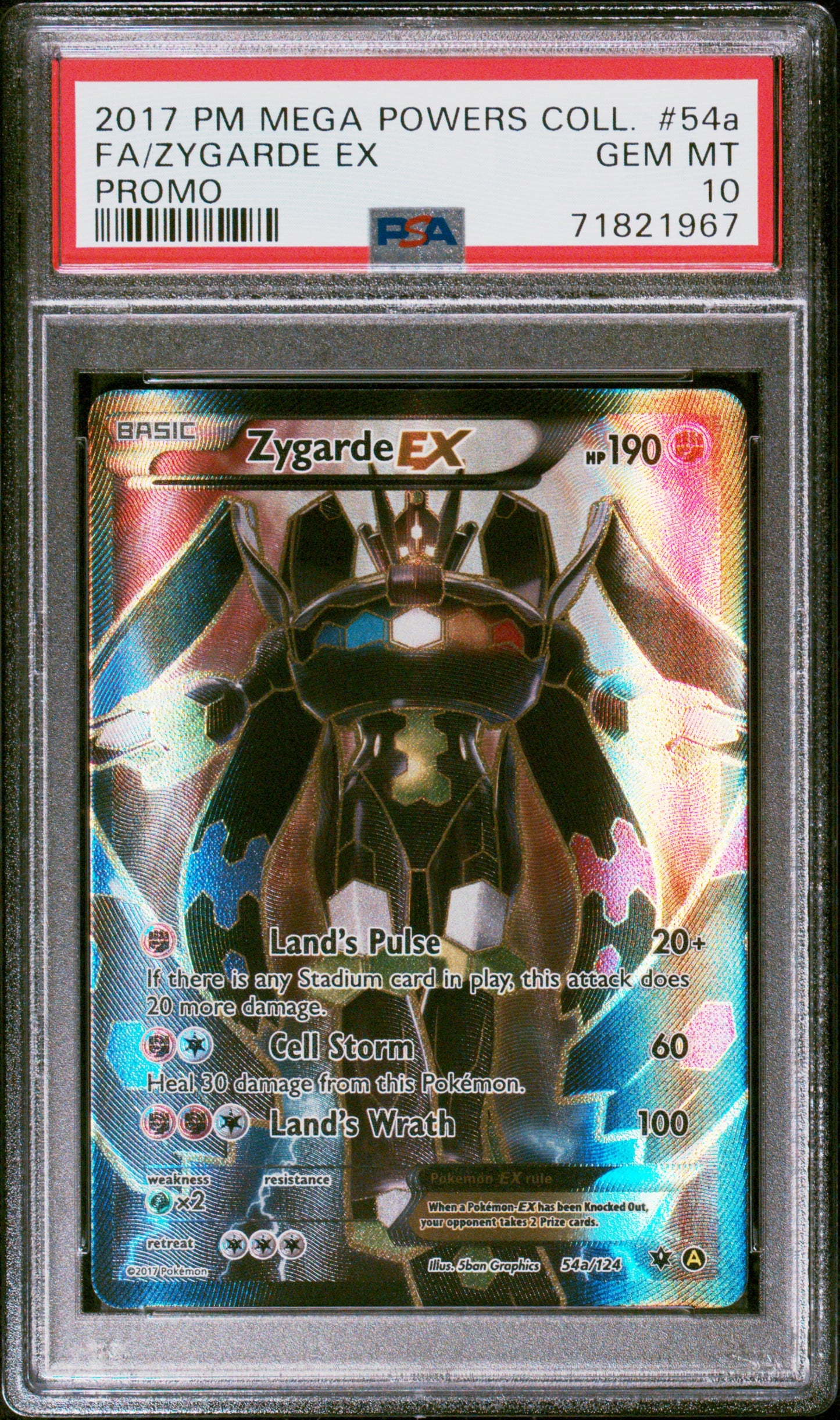 PSA 10 - Pokemon - Zygarde EX - Mega Powers Collection - 54a/120