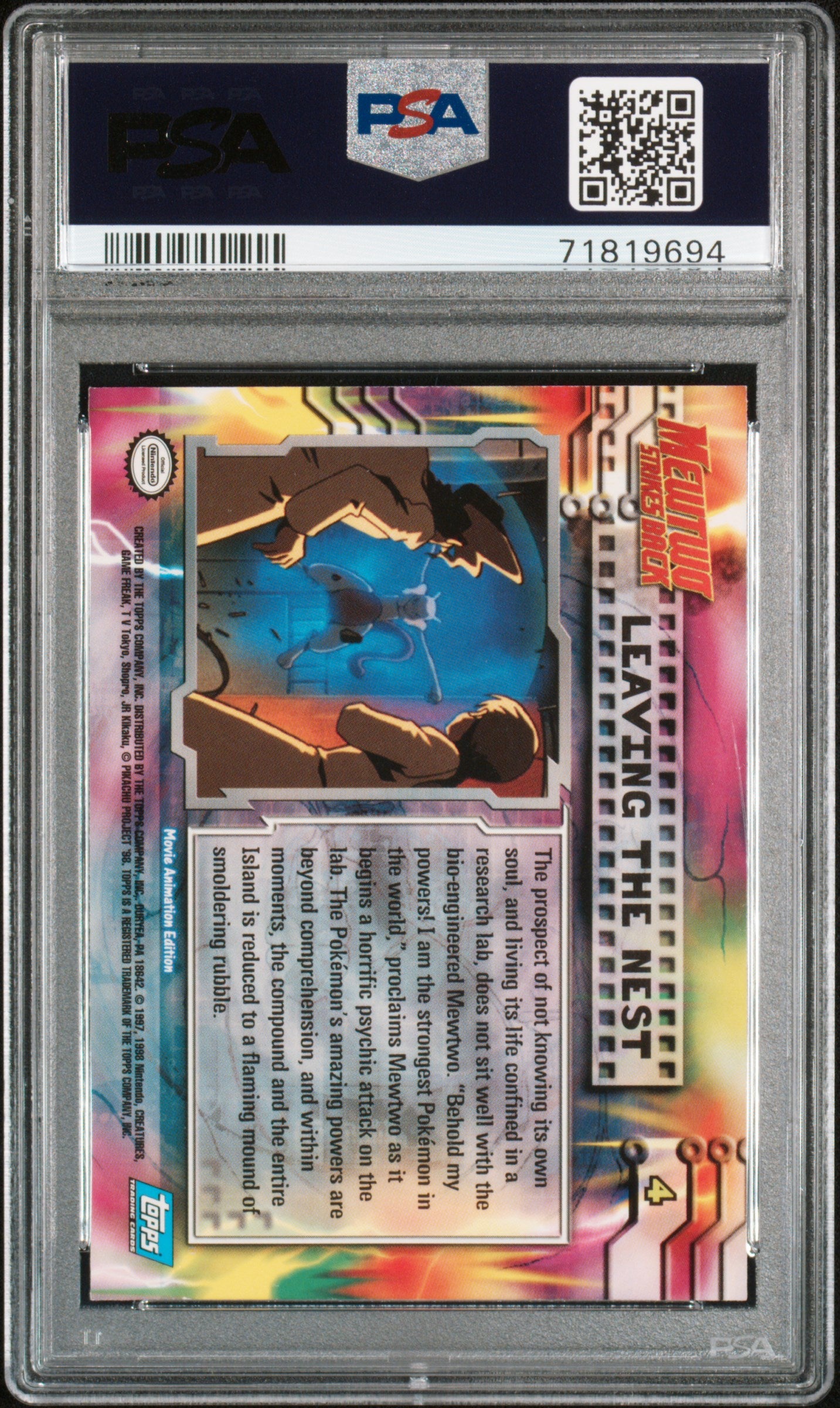 PSA 8 - Leaving the Nest (Mewtwo) #4 1999 TOPPS Movie Edition - Pokemon