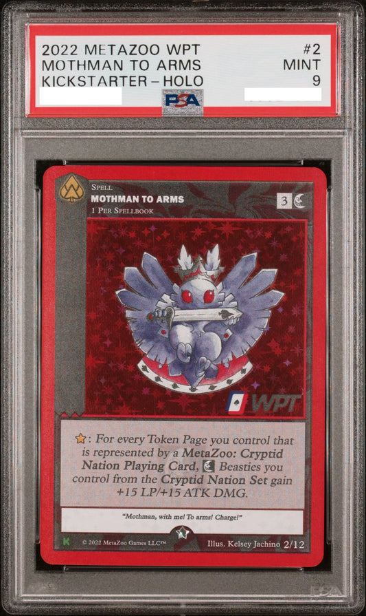 PSA 9 - Metazoo - Mothman to Arms - WPT KS - 2/12 Holo