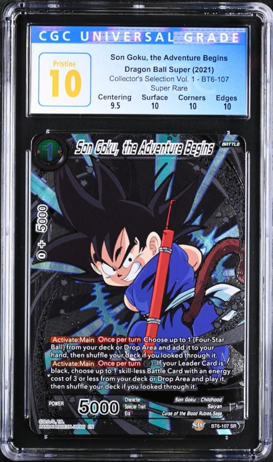 CGC 10 - DBS - Son Goku, Adventure Begins - Coll. Sel. Vol 1 - BT6-107