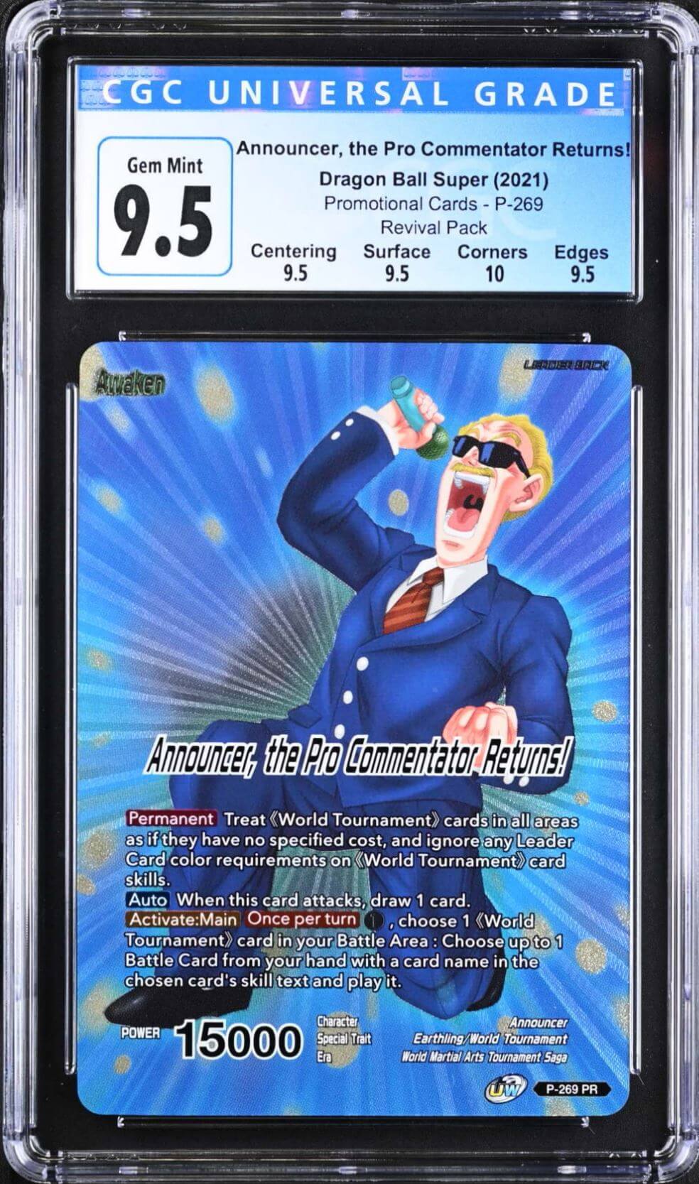 CGC 9.5 - DBS - Announcer, the Pro Commentator Returns! - Revival Pack - P-269