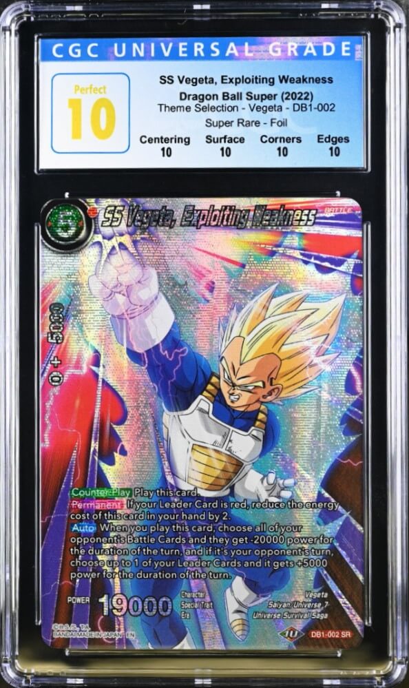 CGC 10 PERFECT - DBS - SS Vegeta, Exploiting Weakness - DB1-002