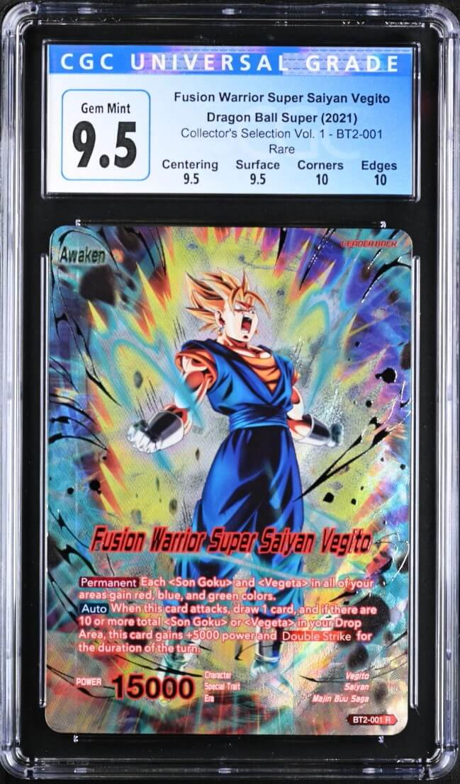 CGC 9.5 - DBS - Fusion Warrior Super Saiyan Vegito - Col. Sel. Vol.1 - BT2-001