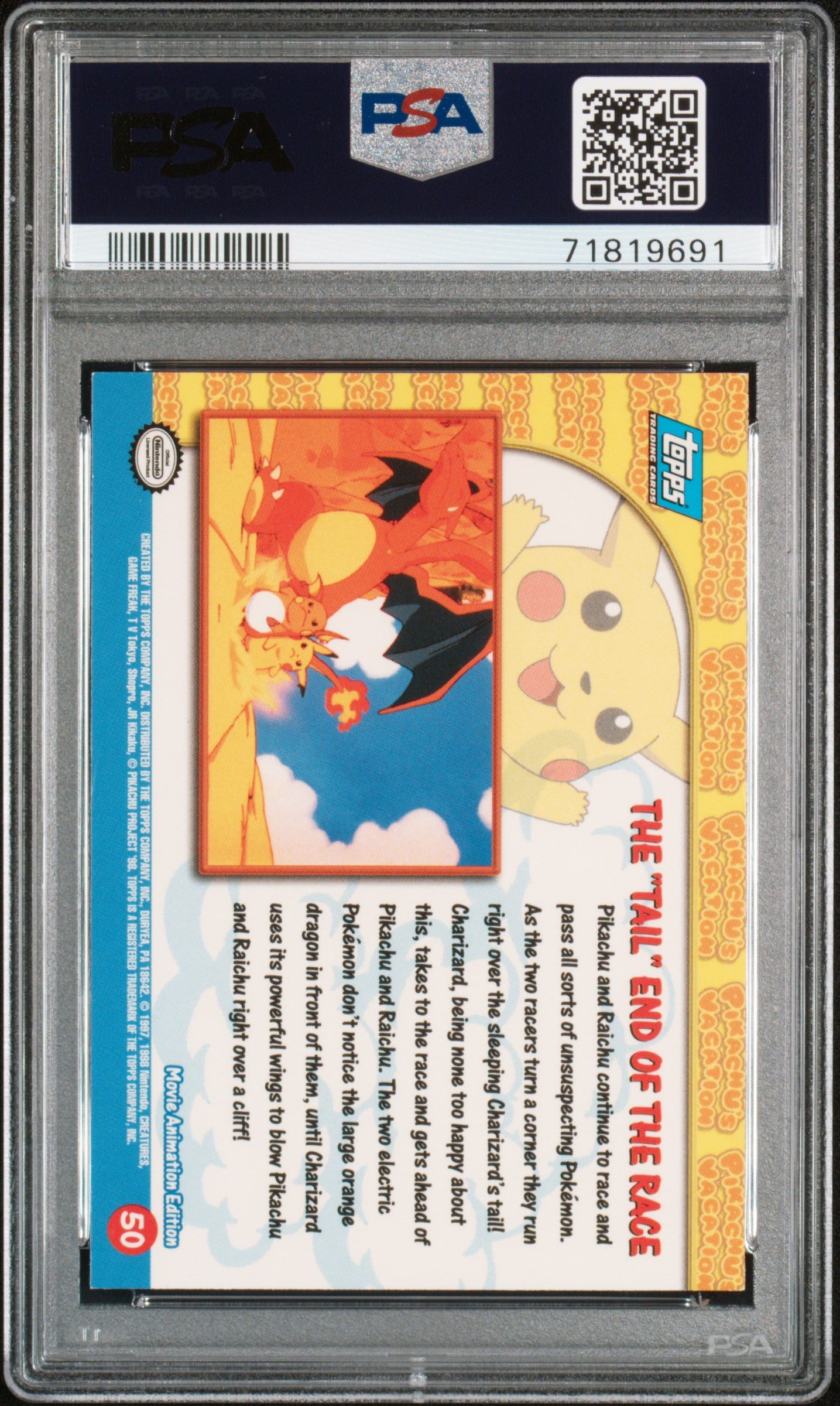 PSA 7 - Pokemon - The "Tail' End/Race (Charizard) - TOPPS Movie Edition - #50