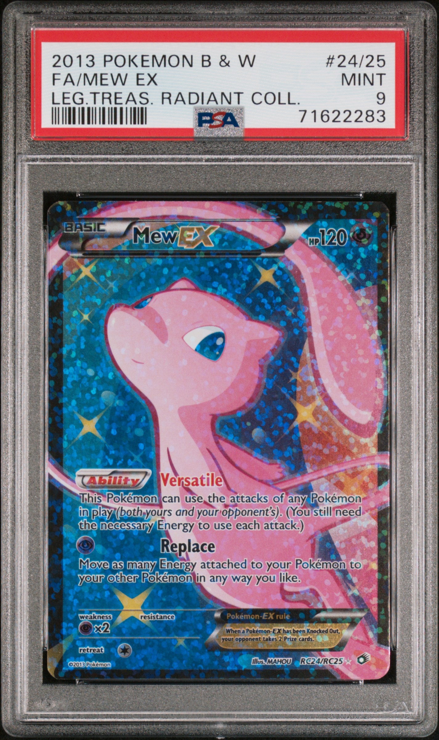 PSA 9 - Mew EX RC24/25 XY Legendary Treasures Radiant Collection - Pokemon