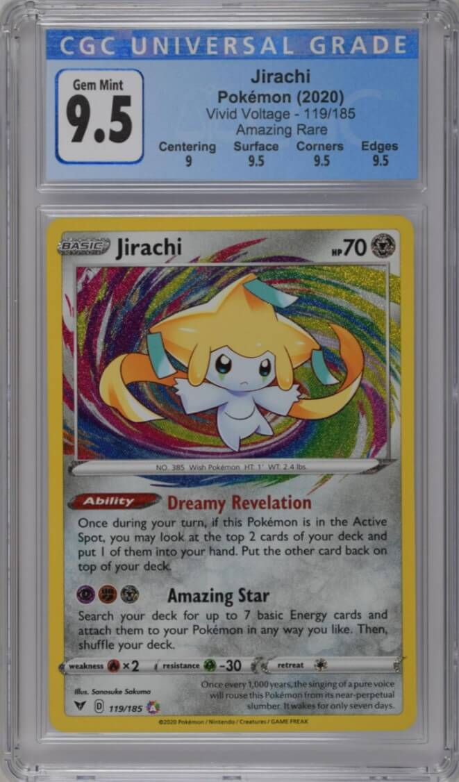 CGC 9.5 - Pokemon - Jirachi - Vivid Voltage - 119/185 (Amazing Rare)