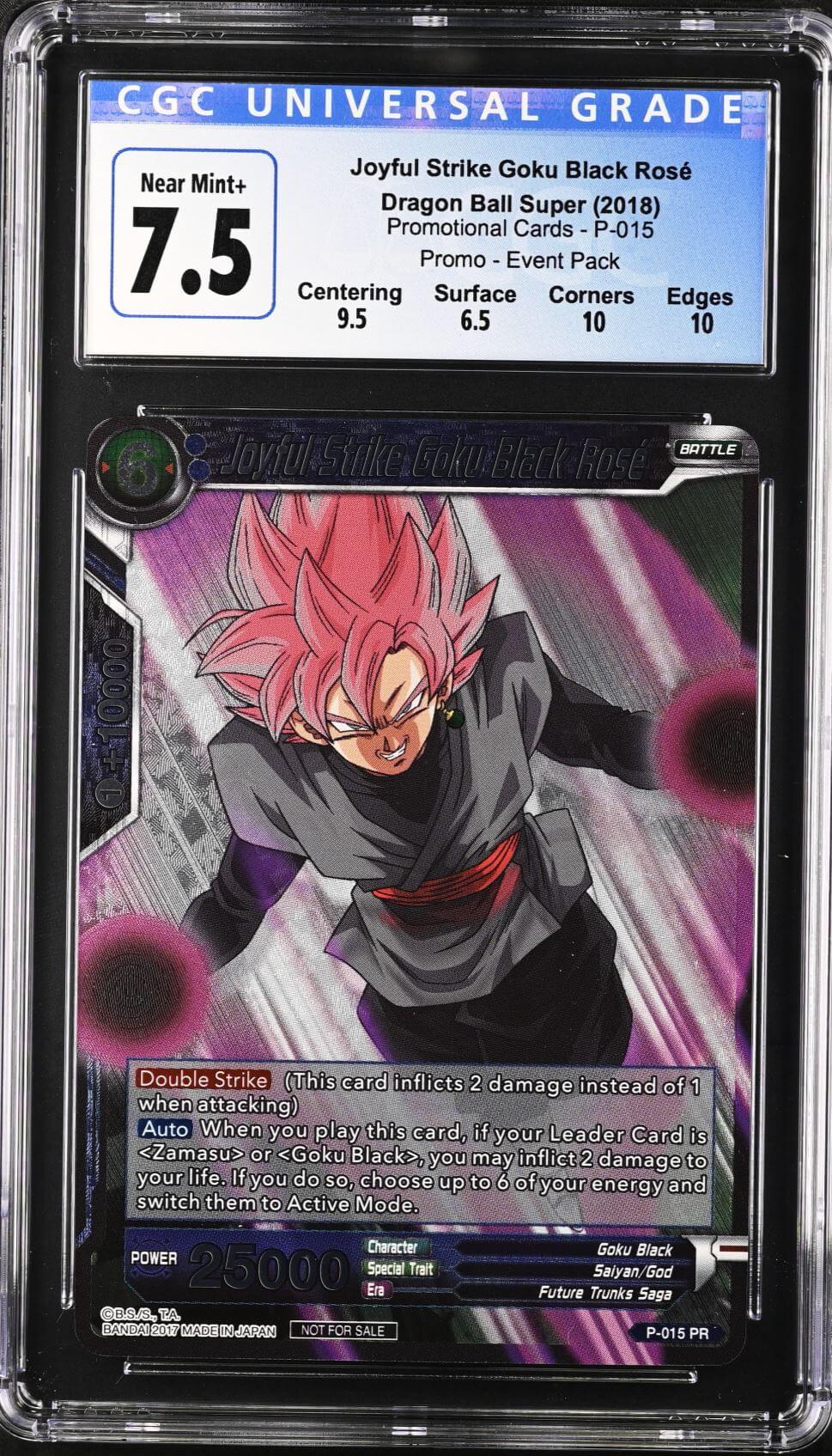 CGC 7.5 - DBS - Joyful Strike Goku Black Rose - Event Pack - P-015