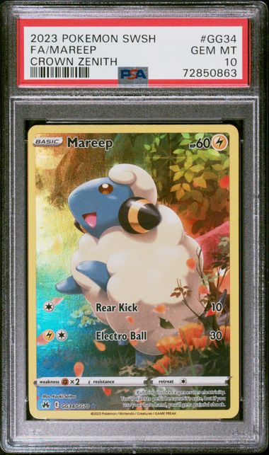 PSA 10 - Mareep GG34/GG70 SWSH Crown Zenith - Pokemon