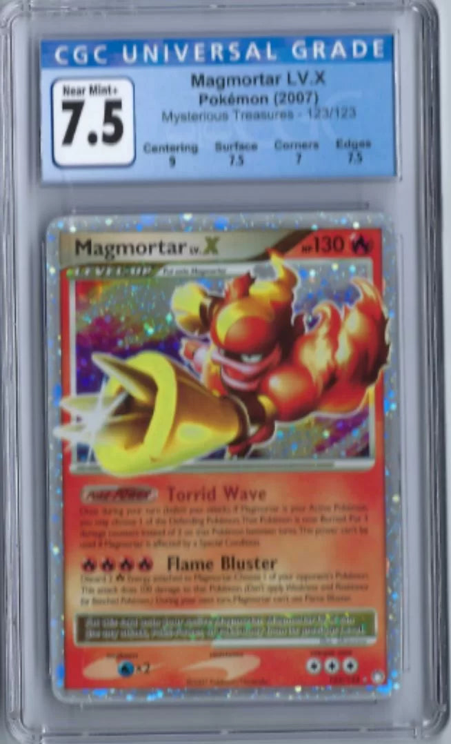 CGC 7.5 - Magmortar LV.X 123/123 Mysterious Treasures - Pokemon