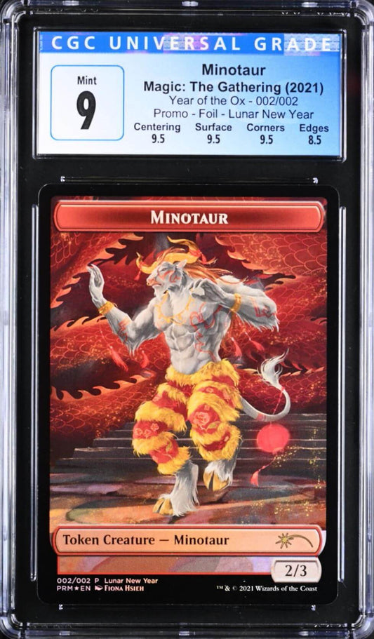 CGC 9 - MTG - Minotaur - Year of the Ox - 002/002 - Promo