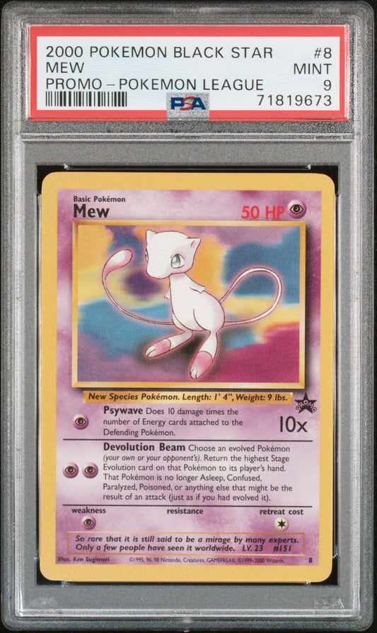 PSA 9 - Mew #8 WOTC Black Star Promo - Pokemon