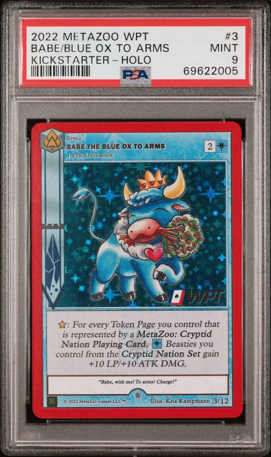 PSA 9 - Metazoo - Blue Ox to Arms - WPT KS - 3/12 Holo