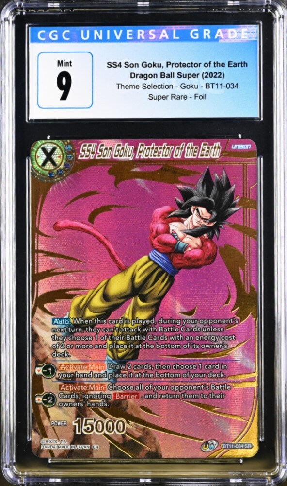CGC 9 - DBS - SS4 Son Goku, Protector of the Earth - Theme Sel. Goku - BT11-034