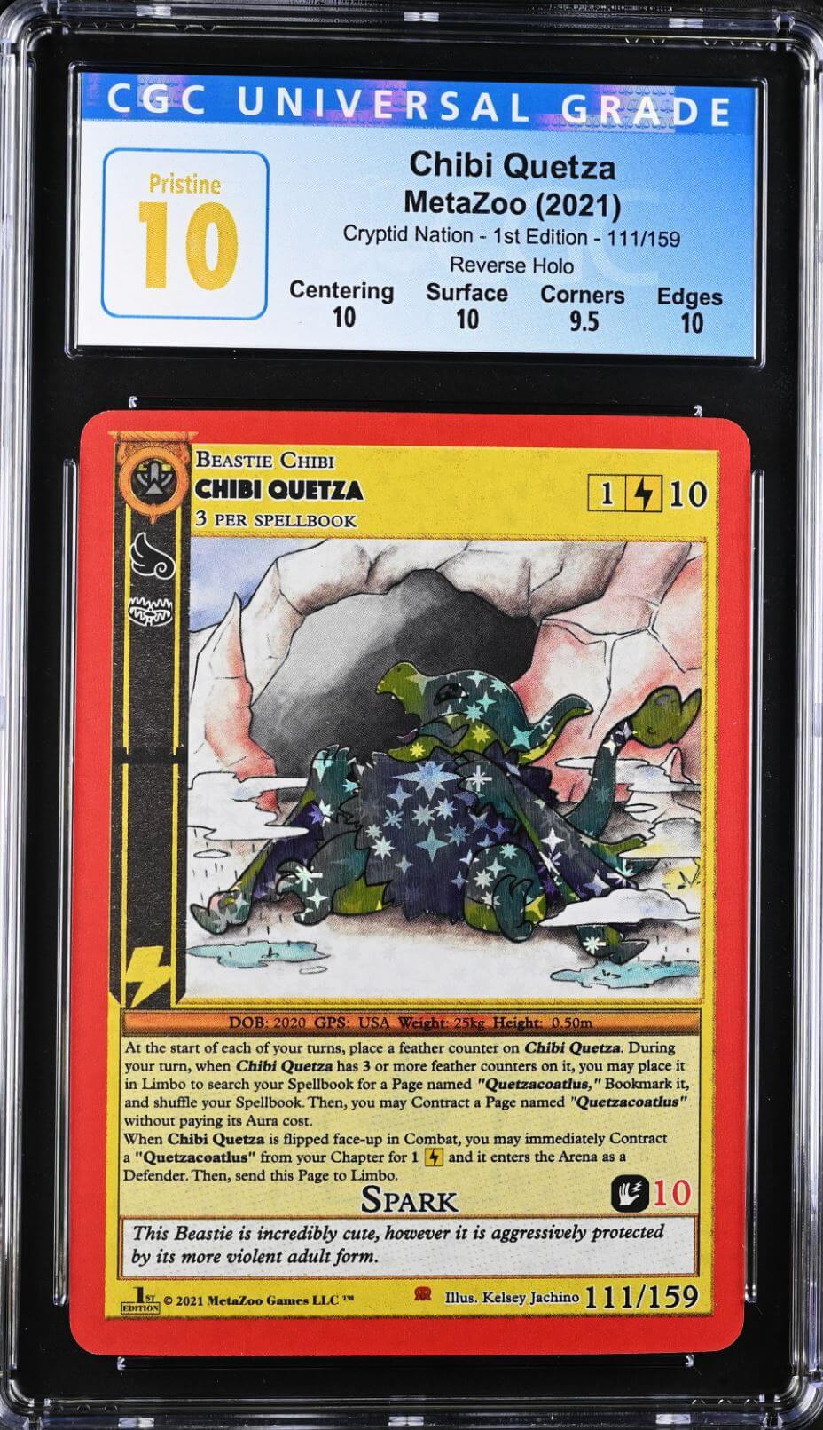 CGC 10 - Metazoo - Chibi Quetza - Cryptid Nation - 1st Ed - 111/159 - RH