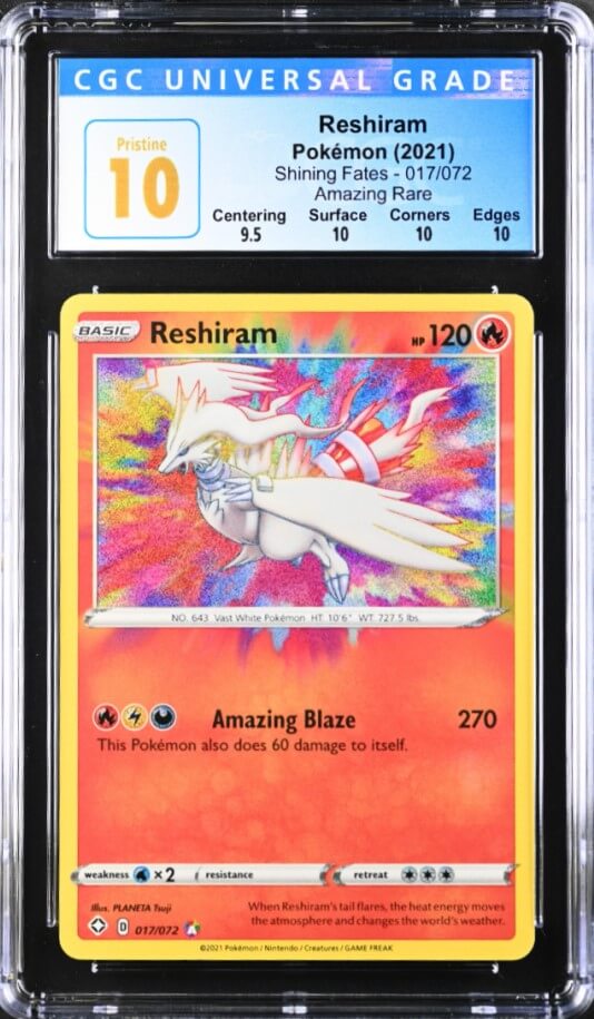 CGC 10 - Pokemon - Reshiram - Shining Fates - 017/072 (Amazing Rare)