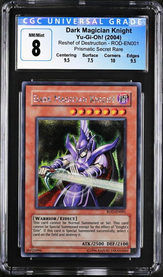 CGC 8 - Yu-Gi-Oh! - Dark Magician Knight - ROD-EN001 - Prismatic Secret Rare