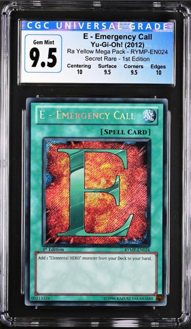 CGC 9.5 - Yu-Gi-Oh! - E Emergency Call - RYMP-EN024 - Secret Rare