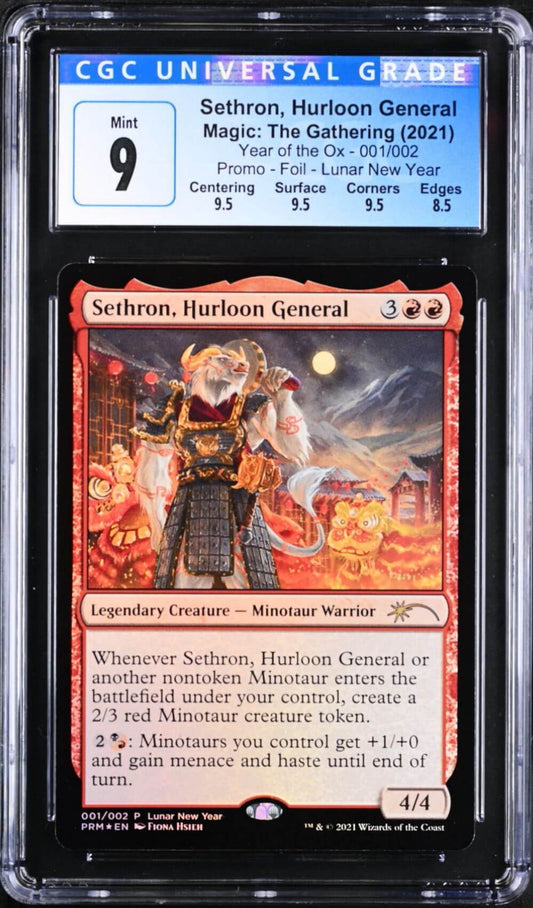 CGC 9 - MTG - Sethron, Hurloon General - Year of the Ox - 001/002 - Promo