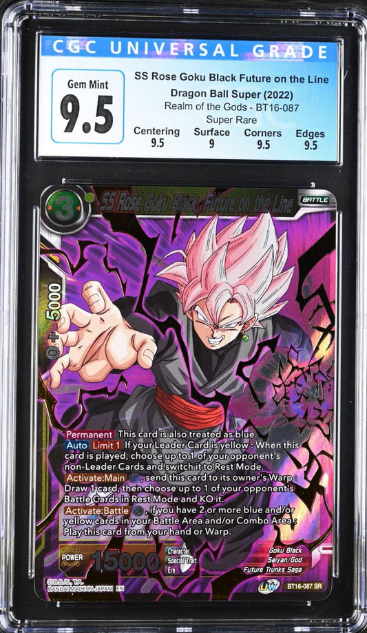 CGC 9.5 - DBS - SS Rose Goku Black Future on the Line - BT16-087