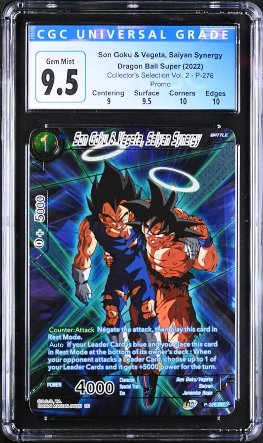 CGC 9.5- DBS - Son Goku & Vegeta, Saiyan Synergy - Col. Sel. Vol. 2 - P-276