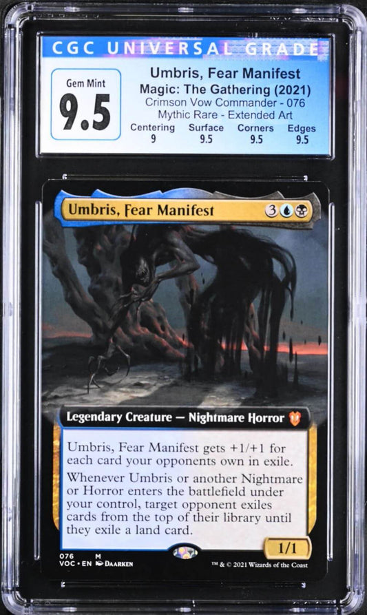 CGC 9.5 - MTG - Umbris, Fear Manifest - Crimson Vow Commander - 076 - Borderless