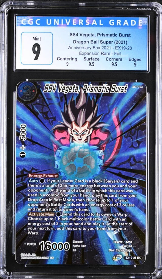 CGC 9 - DBS - SS4 Vegeta, Prismatic Burst - Anniversary Box 2021 - EX19-28