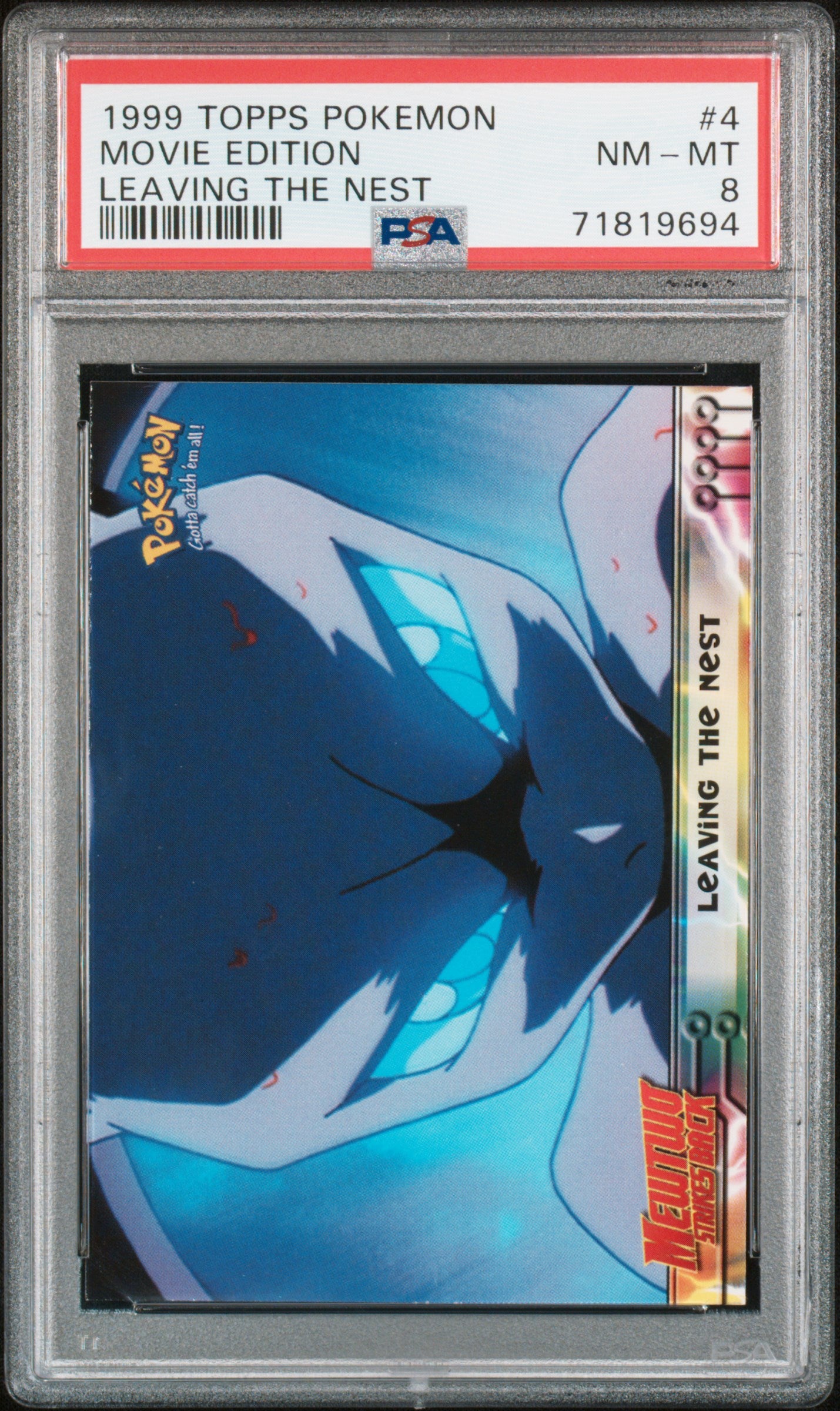 PSA 8 - Leaving the Nest (Mewtwo) #4 1999 TOPPS Movie Edition - Pokemon