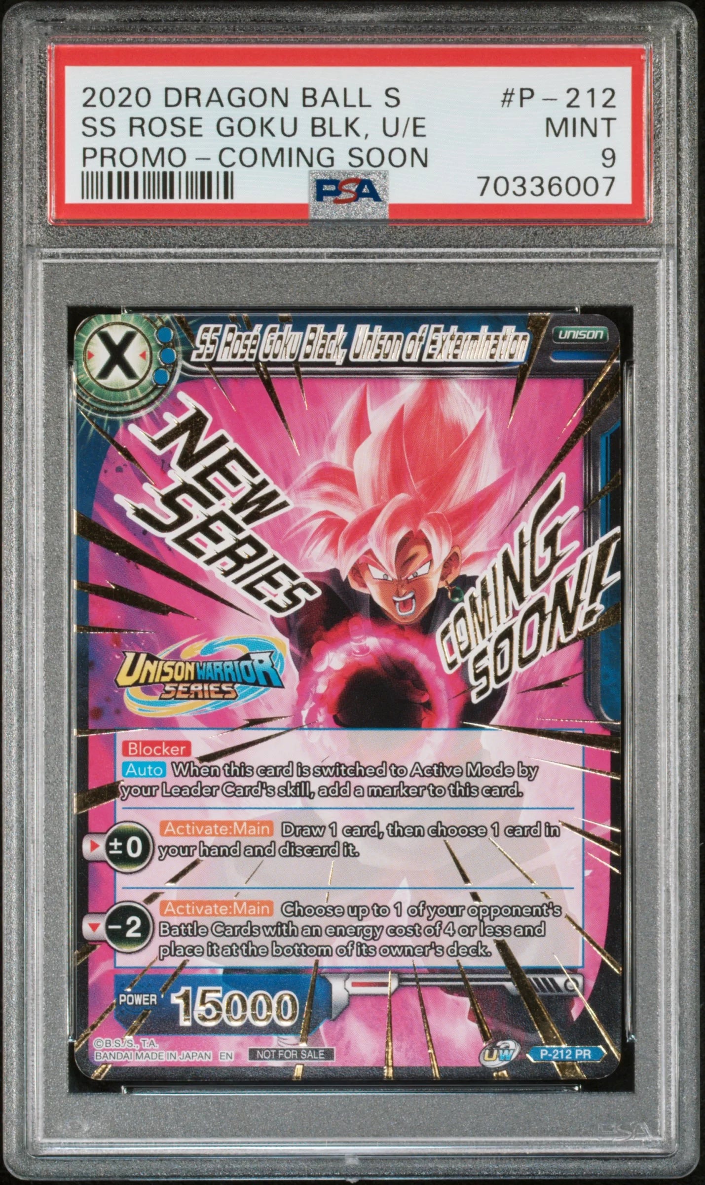 PSA 9- SS ROSE GOKU BLK P-212 - DBS