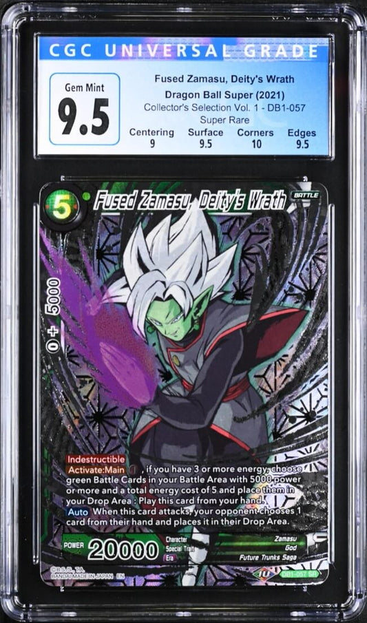 CGC 9.5 - DBS - Fused Zamasu, Deity's Wrath - Col. Sel. Vol.1 - DB1-057 SR